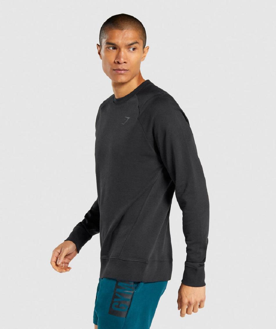 Correr Con Capucha Gymshark Bold Crew Hombre Negras | CO 3692FDN